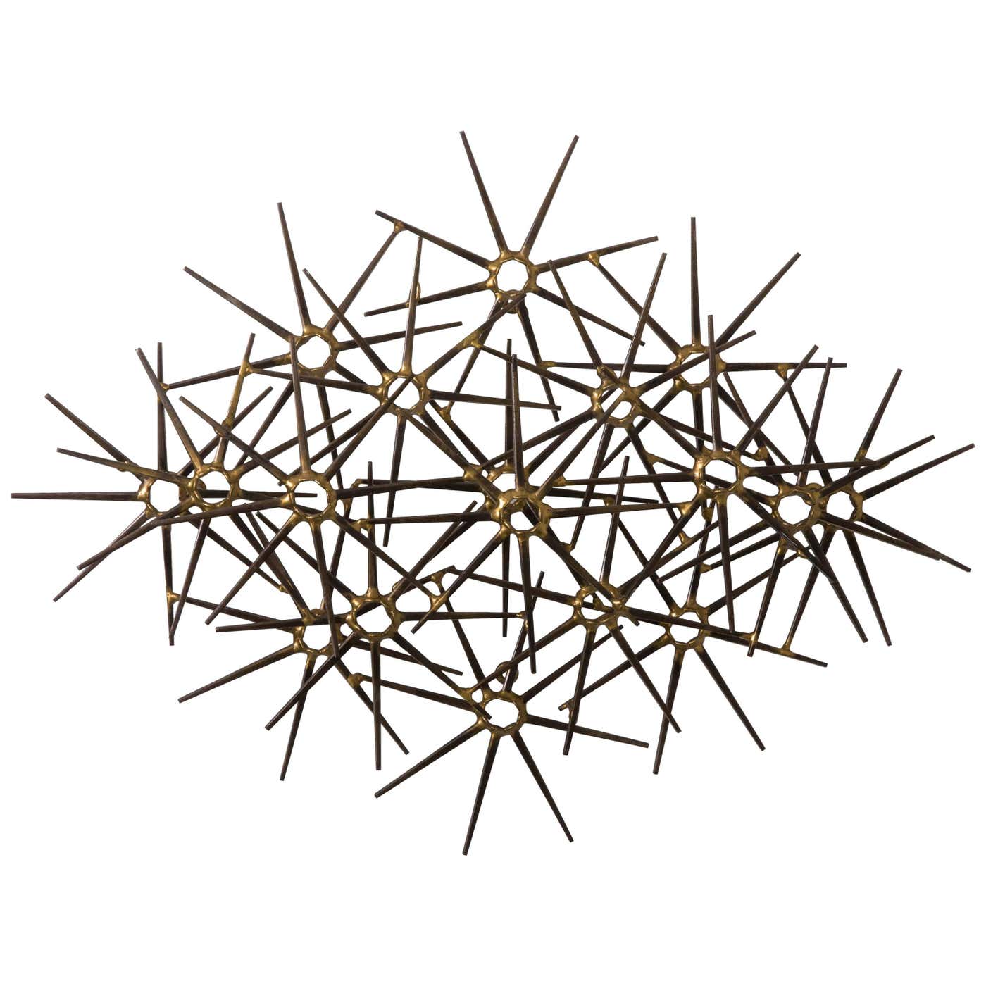 CB2 Brass Starburst Wall Sculpture