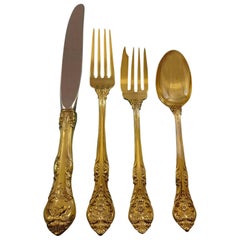 King Edward Gold by Gorham Sterlingsilber-Besteckservice, 8er-Set, Vermeil, 32 Teile