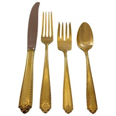 Lady Hilton Gold by Westmorland Sterling Silver Flatware Service for Eight Set