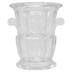 Large Early 20th Century French Crystal Ice Bucket 12