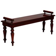 Early 20th Century English Mahogany Window Bench