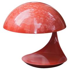 Rare Red Cobra Table Lamp by Elio Martinelli, Italy, 1968