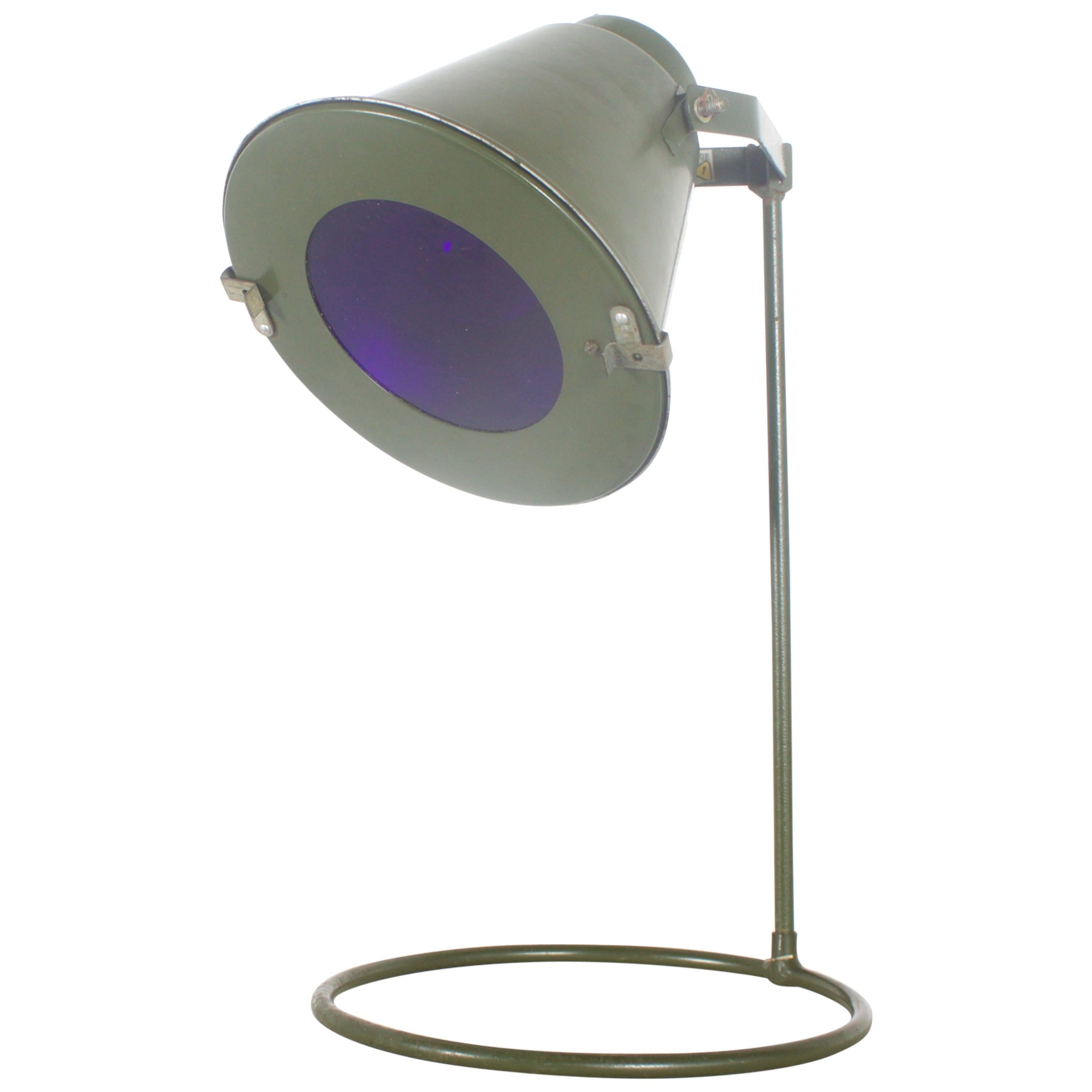 1/4 Rare 1970s Military Landing Zone Lamp from East Germany For Sale