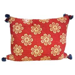 Early 19th Century Empire Block Printed Cotton Pillow