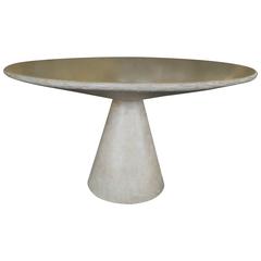 Amazing Conical Faux Plaster:: 1980s Steven Chase Dining Table