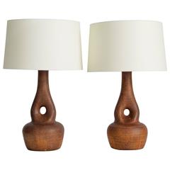 Pair of 1960s Accolay Ceramic Table Lamps