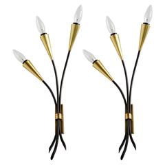 Maison Arlus Three-Light Pair of Sconces 7