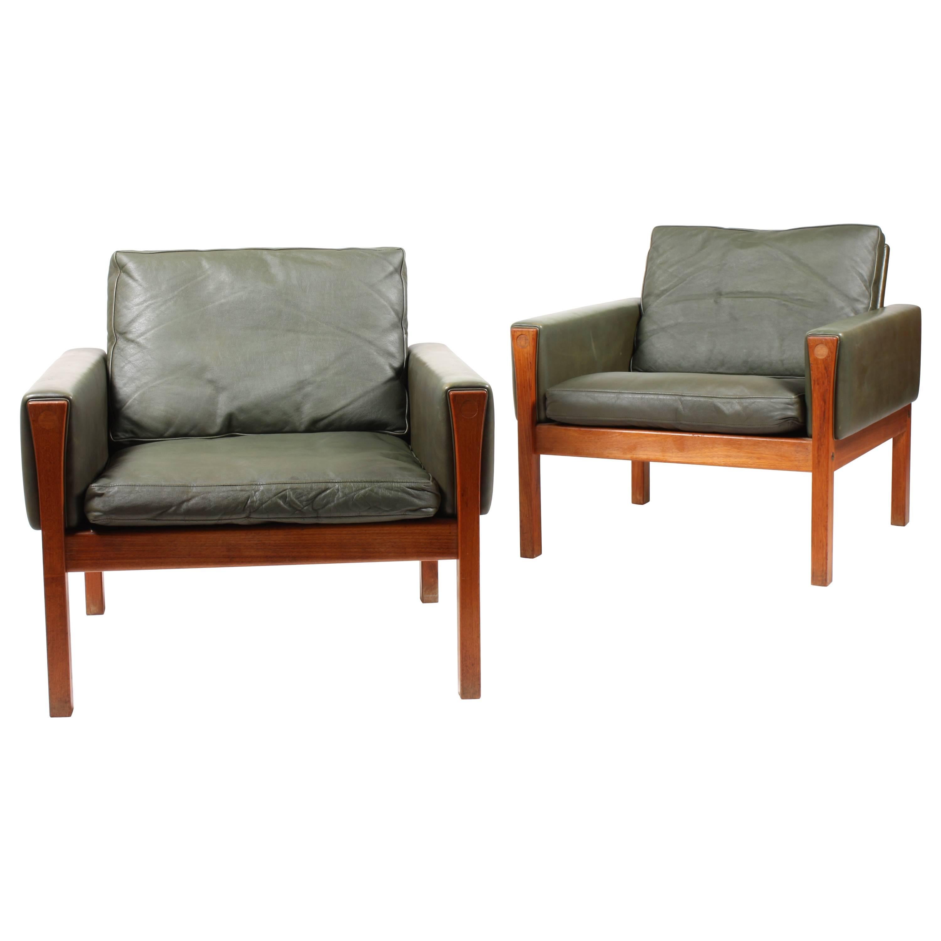 Pair of Lounge Chairs by Hans J Wegner