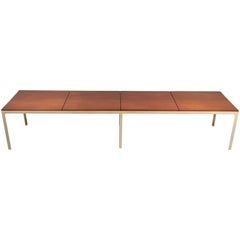 Florence Knoll Architectural Table Bench in Walnut for Knoll