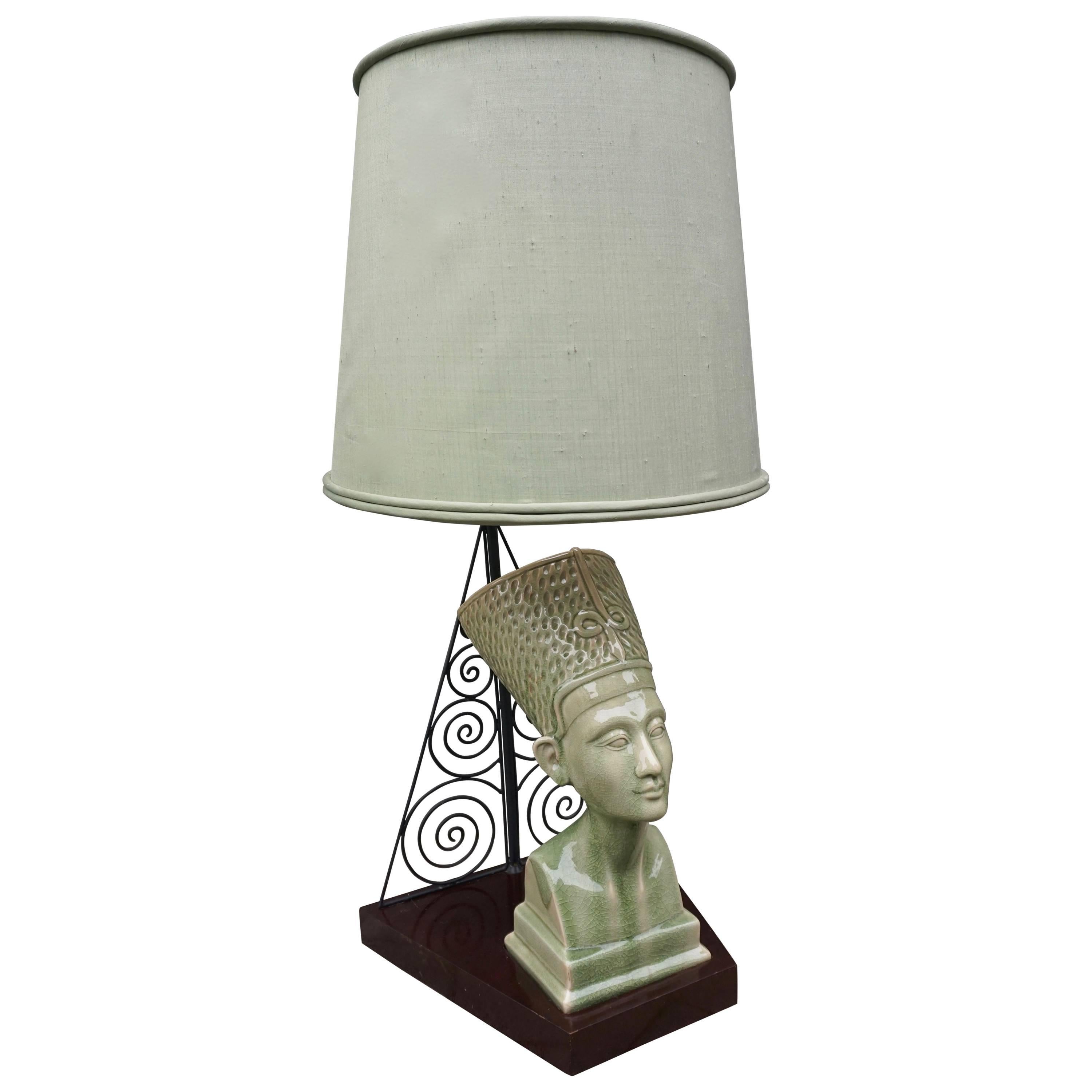 Nefertiti Keramik-Tischlampe