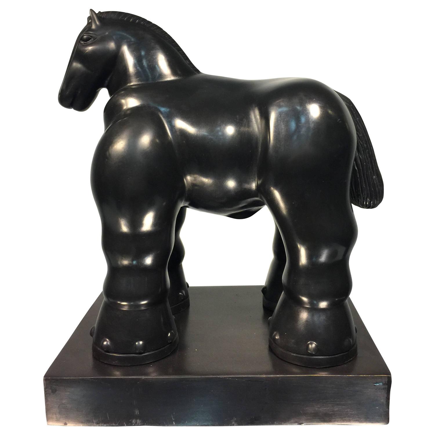 After Fernando Botero Bronze Trojan Horse Sculpture at 1stdibs