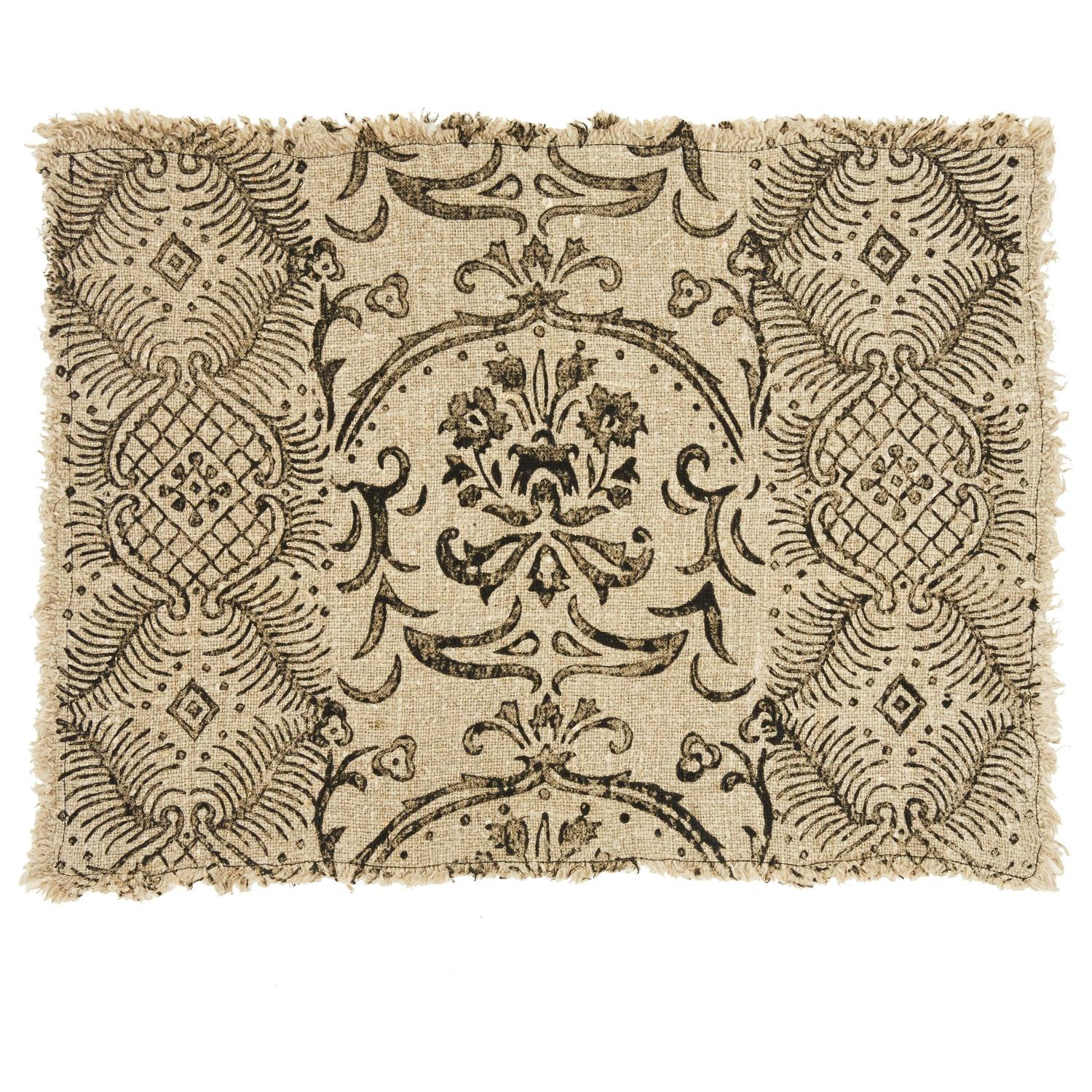 Set of Four, Raw Linen Placemats For Sale at 1stdibs