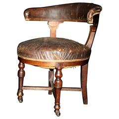 William IV leather desk chair