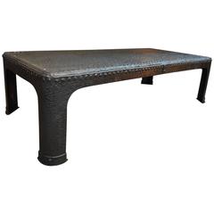 Industrial Riveted Iron Dining or Centre Table, circa 1880