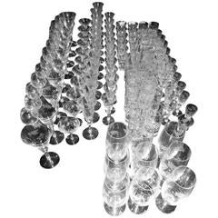 Vintage Large Collection of Orrefors Crystal Glasses