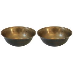 Pair of Just Andersen Bronze Bowls, Signed