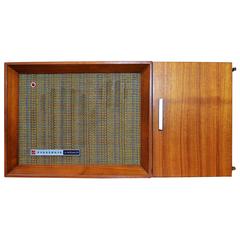 Vintage Cool Mid-Century Panasonic RE-7487 AM/FM Radio-Teak Cabinet-Tweed Speaker Cover