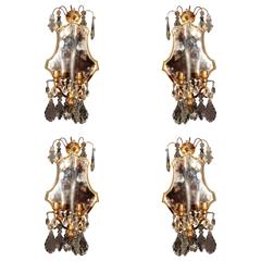Set of Four Mirrored Wall Lights 1