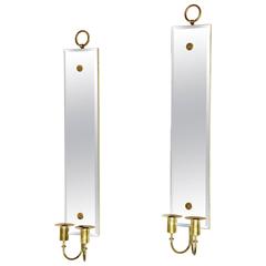 Tommi Parzinger Mirrored Candle Sconces
