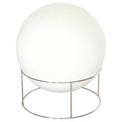 Globe Floor Lamp or Table Lamp with Chrome Base