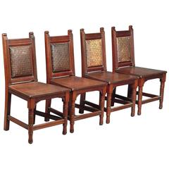 Set of Four Aesthetic Hall Chairs in the Manner of E W Godwin 4