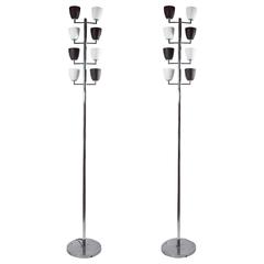 Late of 20th century pair of eight lights Floor Lamps made by Fontana Arte 10