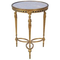 French 19th Century Occasional Table with Lapis Lazuli Marble