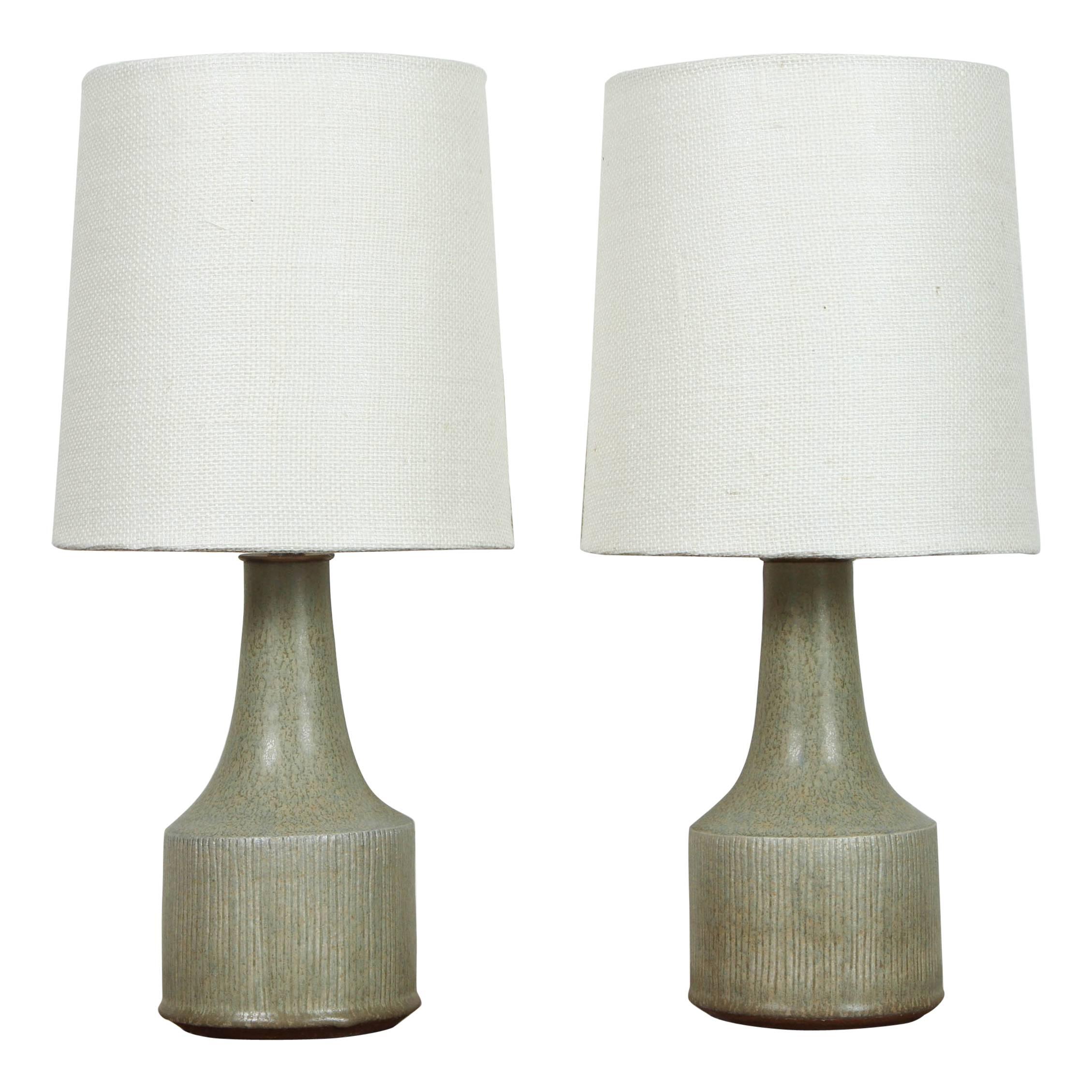 Pair of Agate Glaze Ceramic Lamps by Victoria Morris