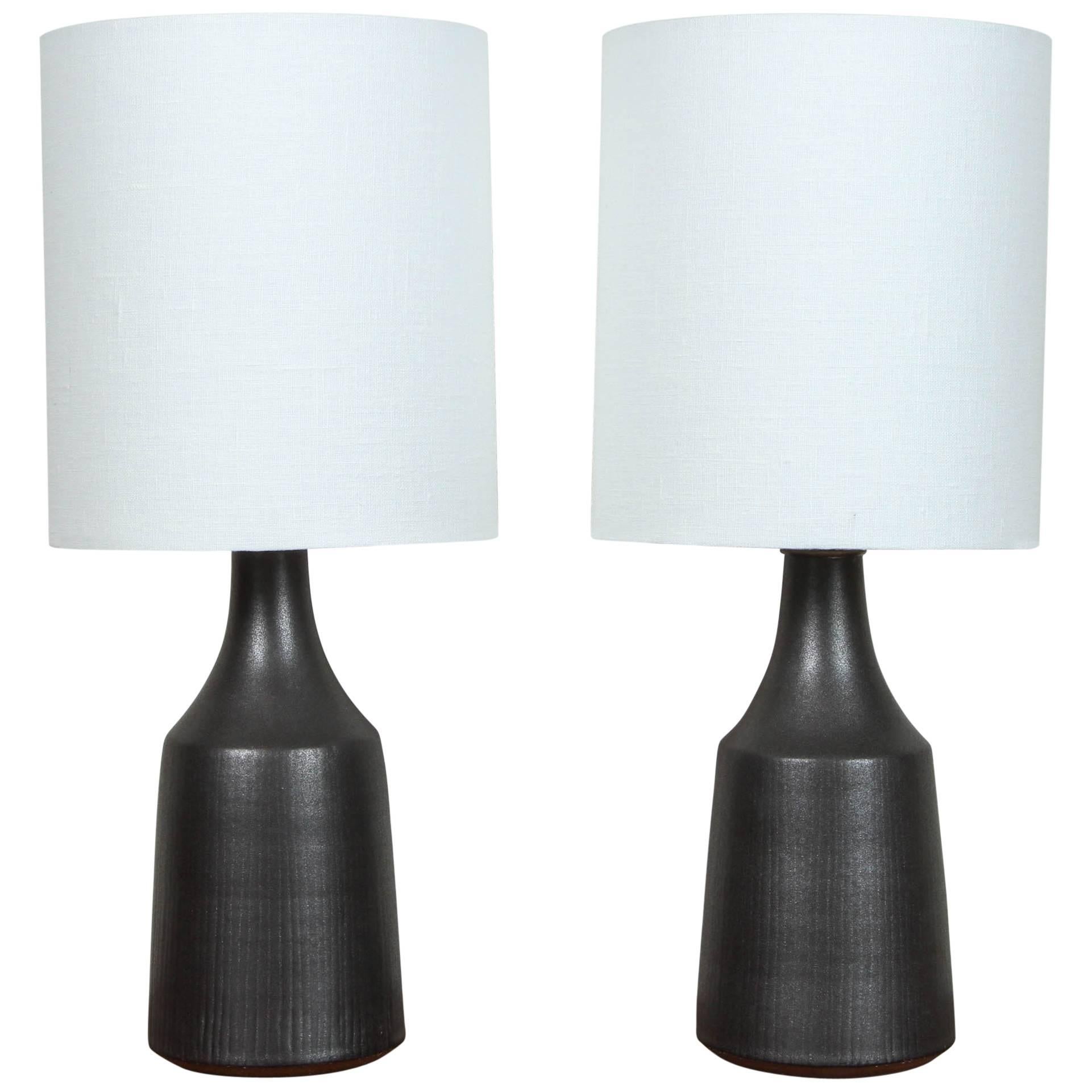 Pair of Black "Classic" Lamps by Victoria Morris for Lawson-Fenning