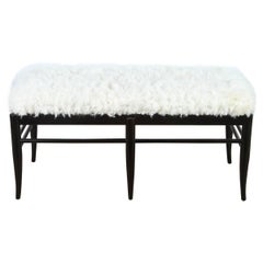 Gio Ponti Inspired Bench in Natural Sheepskin