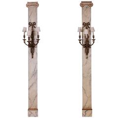 Pair of 19th Century French Louis XV Style Mounted Wall Sconces