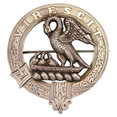 Stuart Antique Sterling Silver Scottish Clan Badge