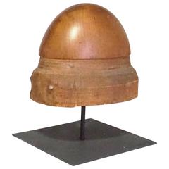 Medium Rounded Hat Form on a Stand