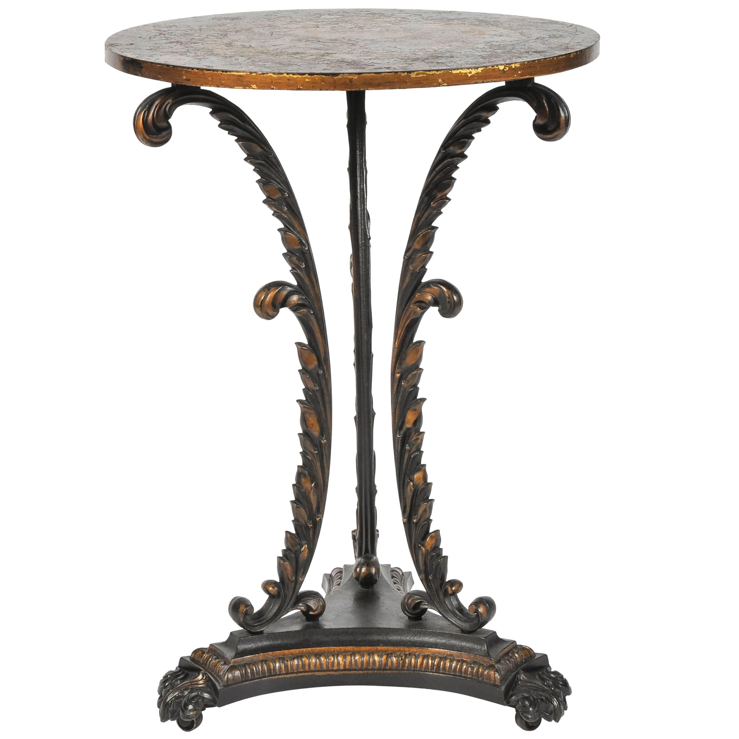 Early 19th Century Painted Iron Tripod Table attributable to Coalbrookdale. For Sale