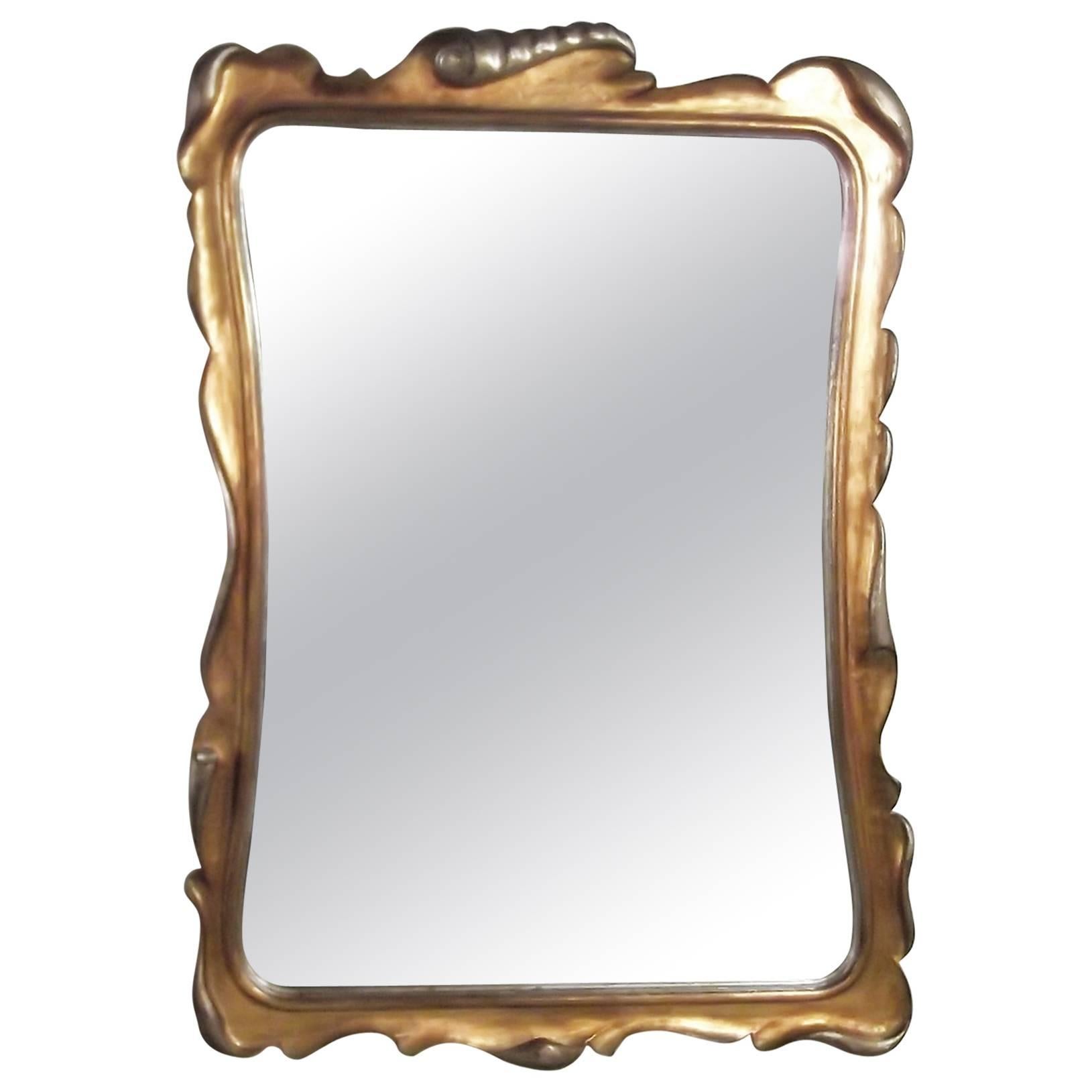 Dorothy Draper Silver and Gold Giltwood Mirror