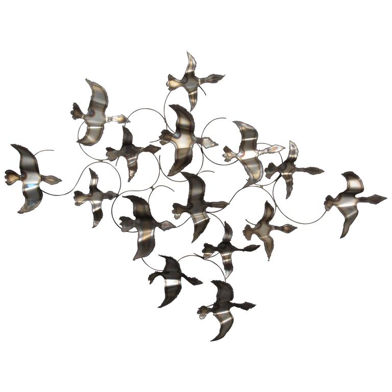thumbnail image 2 of Flight Birds Metal Wall Sculpture – Modern Abstract Contemporary Home Decor, 80954 2 of 4