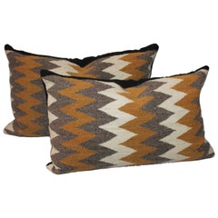 Used Navajo Indian Weaving Streak of Lighting Pillows