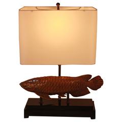 Fish Bronze Table Lamp
