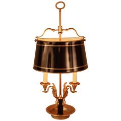  French Empire Style Bronze Bouillotte Lamp