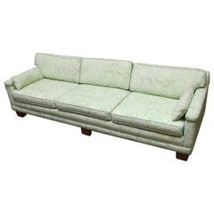 Vintage Mid-Century Modern Sofa Upholstered in Fortuny Style Fabric