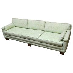 Mid-Century Modern Sofa Upholstered in Fortuny Fabric 4