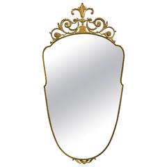 Italian Brass Wall Mirror
