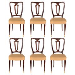 Set of Six Italian Mahogany Dining Chairs 7