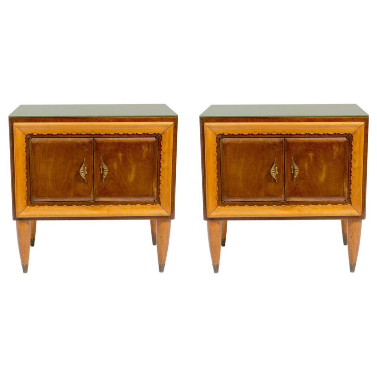 Pair of Italian Modern Nightstands For Sale at 1stdibs