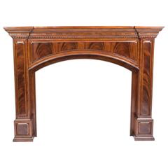 Vintage Superb Flame Mahogany Fire Surround Fireplace