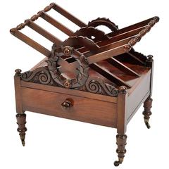 Antique Regency Mahogany Canterbury Cabinet, circa 1820 7