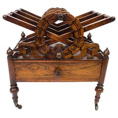 Antique William IV Rosewood Canterbury, circa 1835