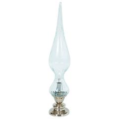 Italian Venetian Table Lamp in Murano Glass Transparent