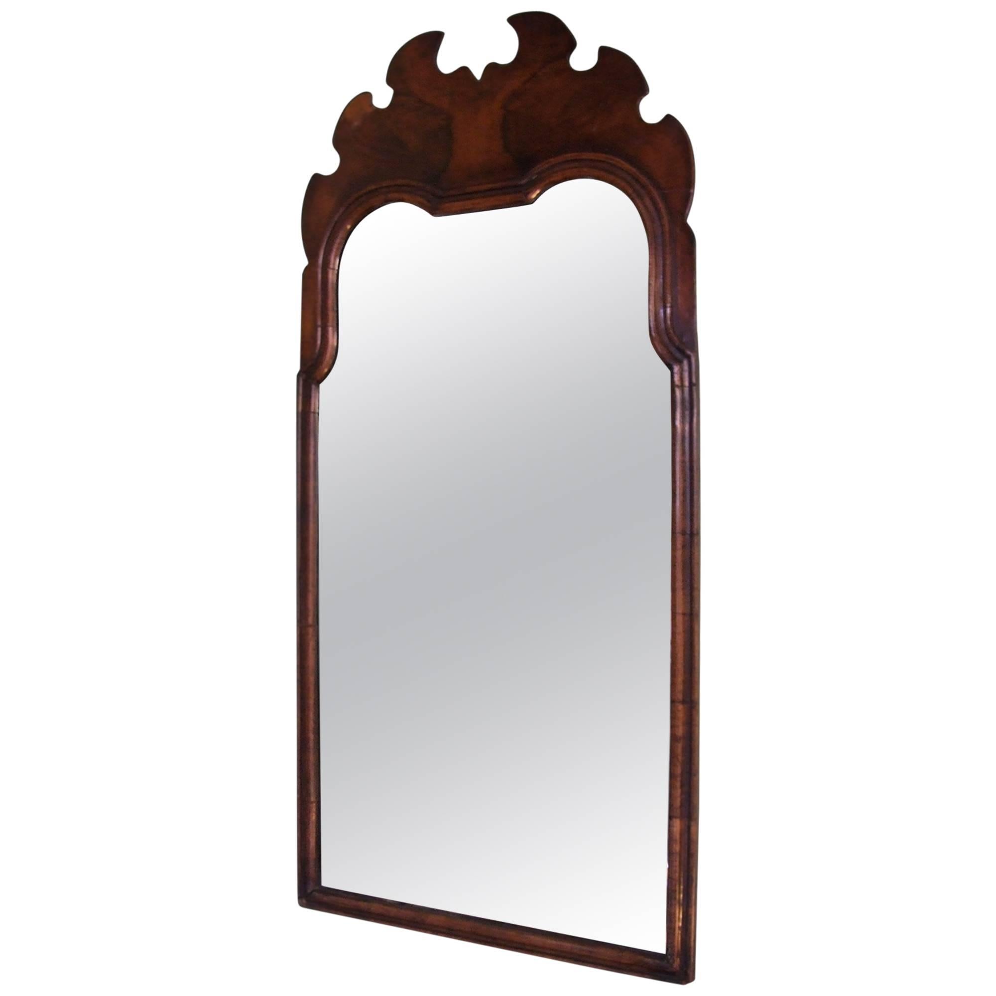 Walnut Framed Chippendale Style Mirror