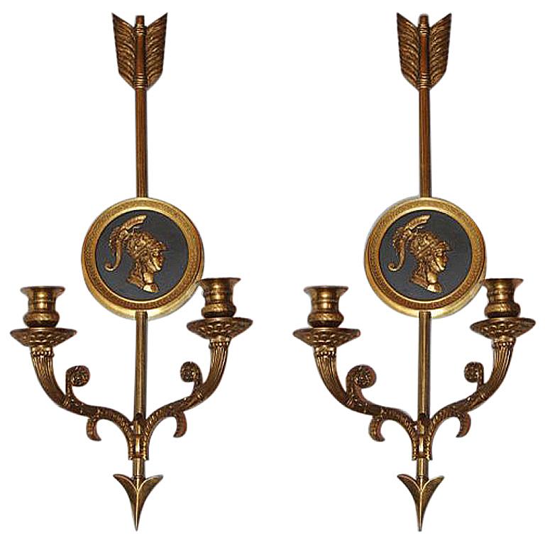 Pair of Neoclassic Sconces For Sale
